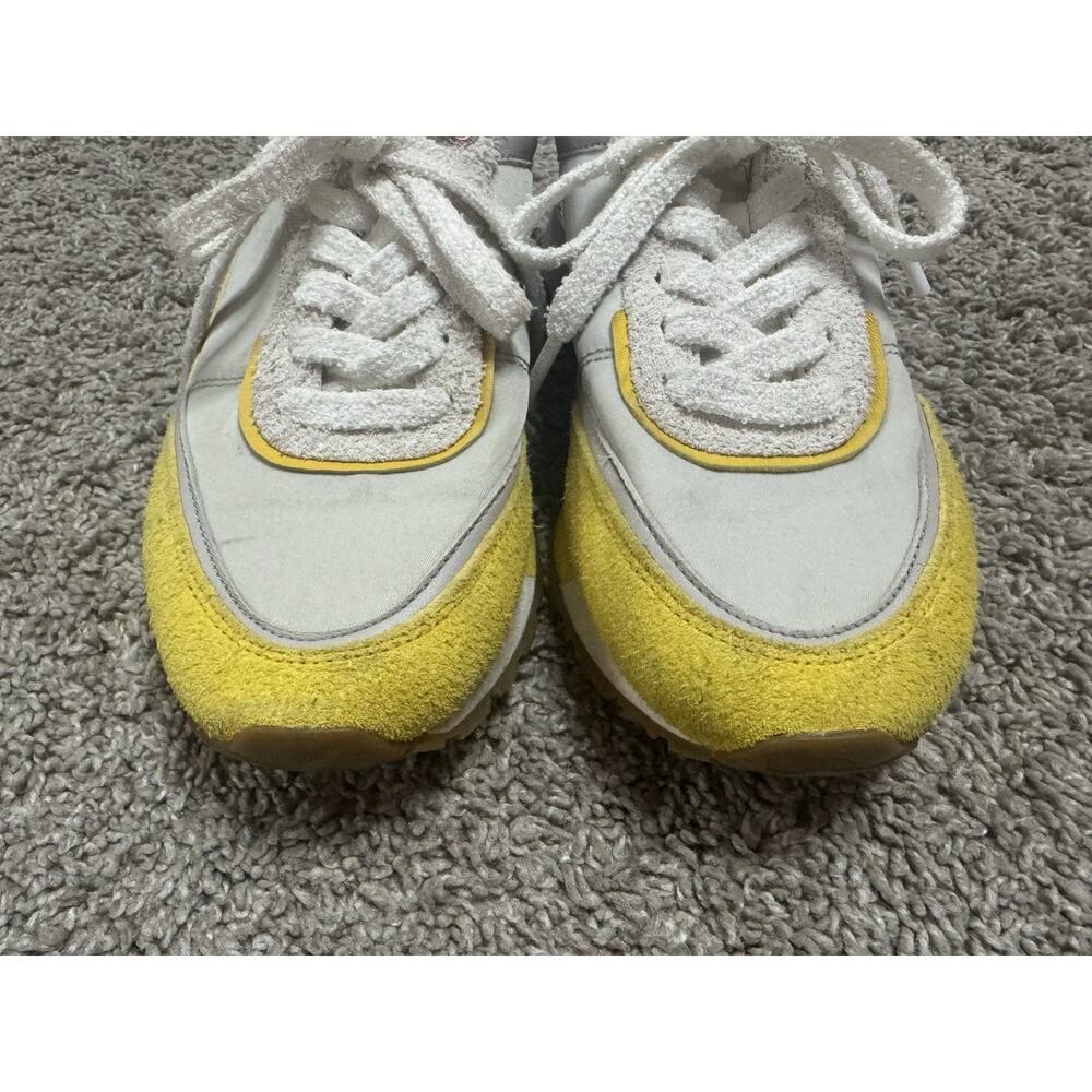MICHAEL KORS Nova Colorblock Leather Trainer Sneaker Shoes Yellow White 6M - Picture 4 of 10